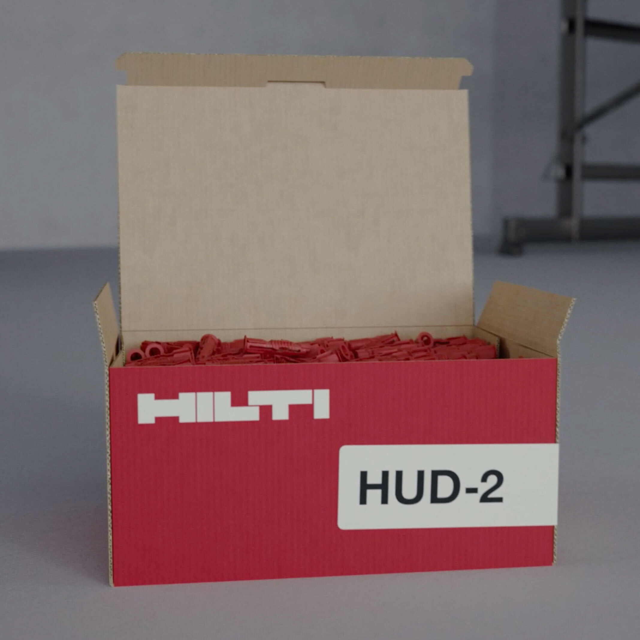 hilti red box filled with anchors