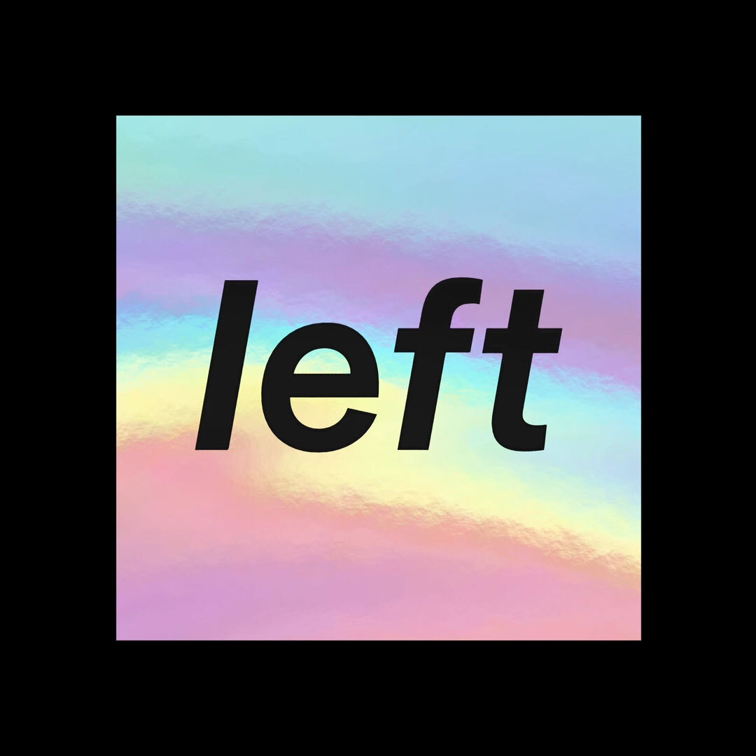 left logo in front of a rainbow